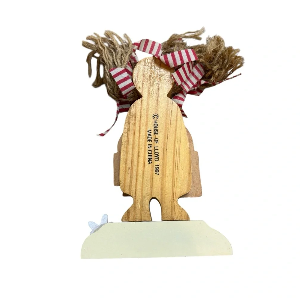 New in Box Vintage House of Lloyd Tis the Season Wooden Ornament‎